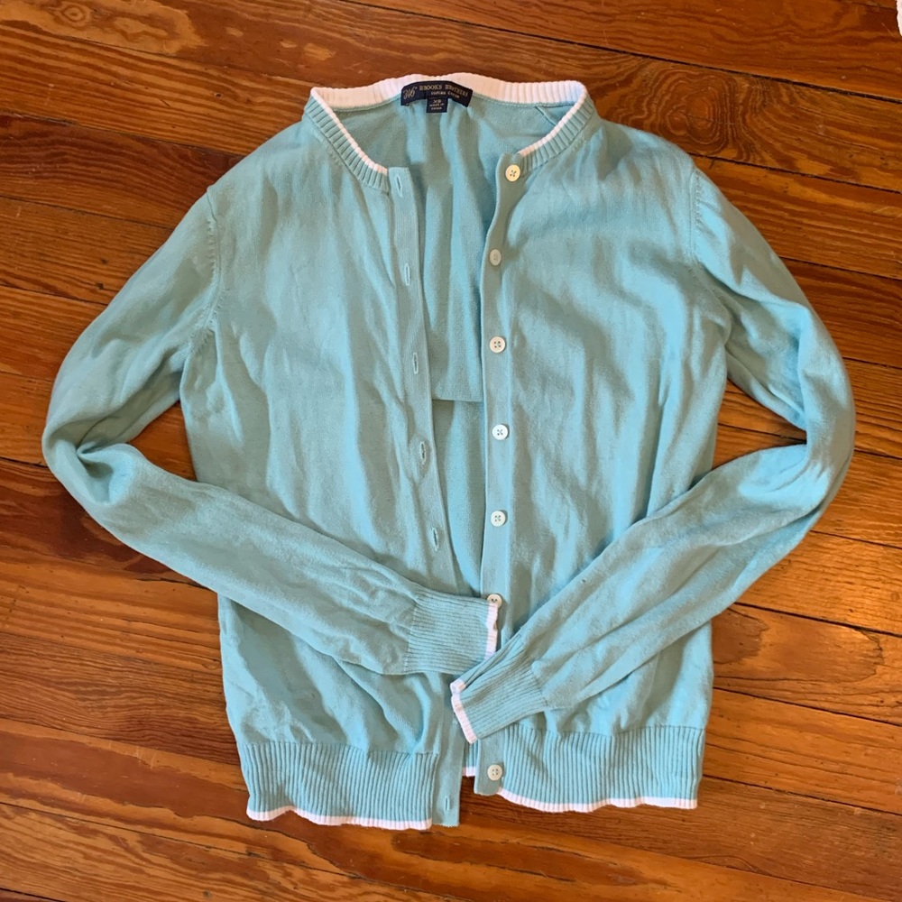 Tipped Cardigan by Brooks Brothers
